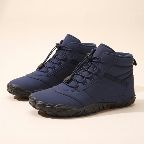 Merel winterboot in blauw, paar van opzij