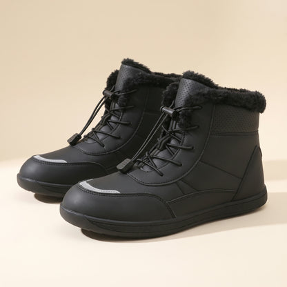 Rijp winterboot in zwart, paar van opzij